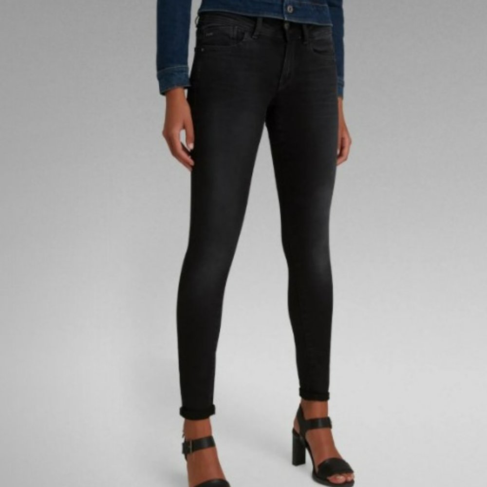 G Star Lynn Mid-Skinny Dark Gray Jeans